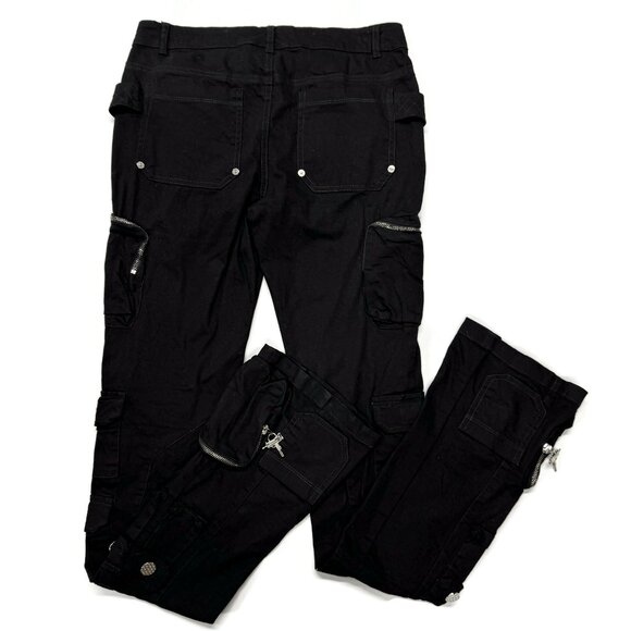 Guapi Black Jeans Stacked Denim 28 Zippers Limited Edition Pockets Aaron Wilhelm
